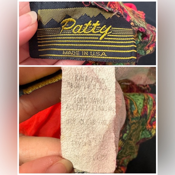 Vintage 1980s 80s Button Up Blouse with Ruched Red Chiffon Sheer Long Sleeves - Picture 10 of 11